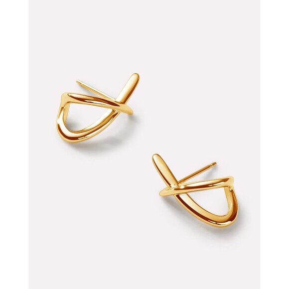 Women 14K Gold Stud Earrings Dainty Earrings Simple Gold Earrings Hypoallergenic - Picture 6 of 7